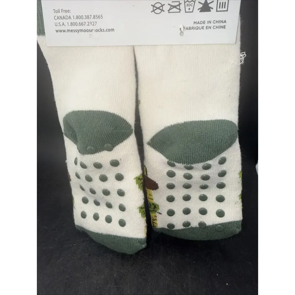 Messy Moose Toddler Slipper Socks Squirrel Mushroom Plush 6-18 Months NWT